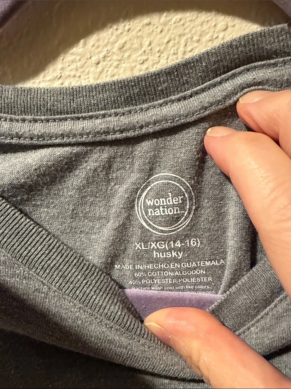Wonder Nation Heather Gray Crew Neck T-Shirt